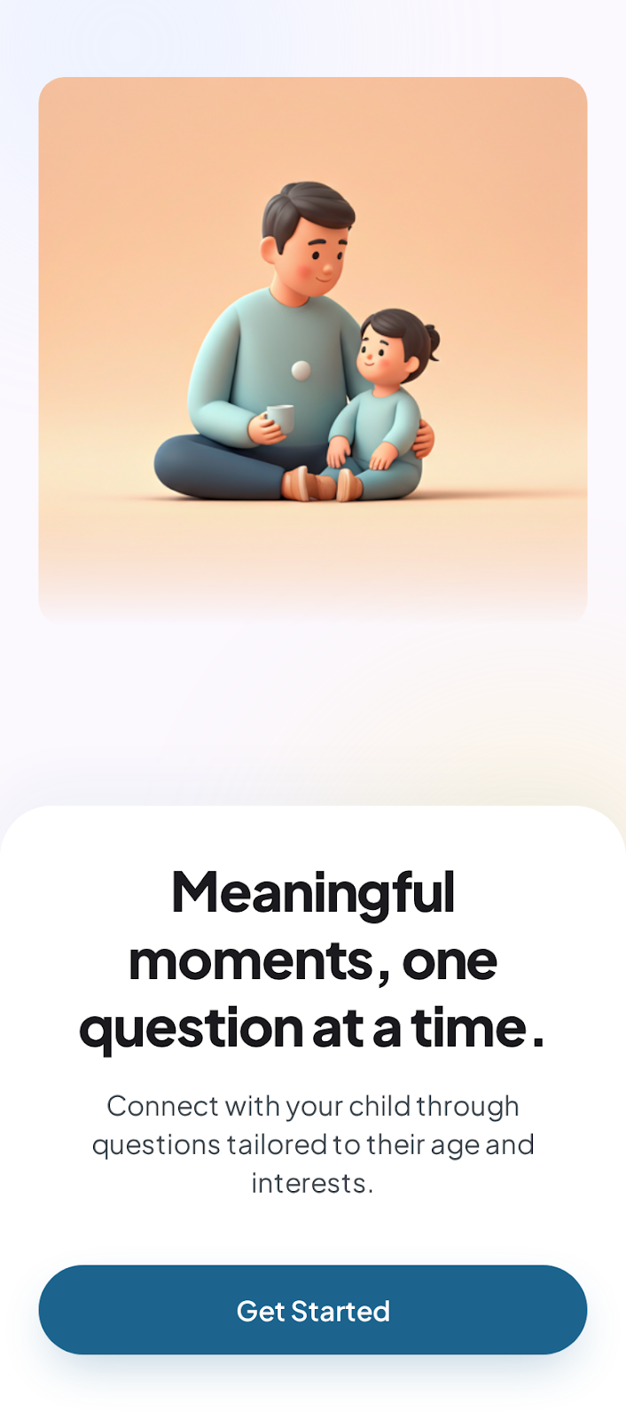 TinyTalks welcome screen